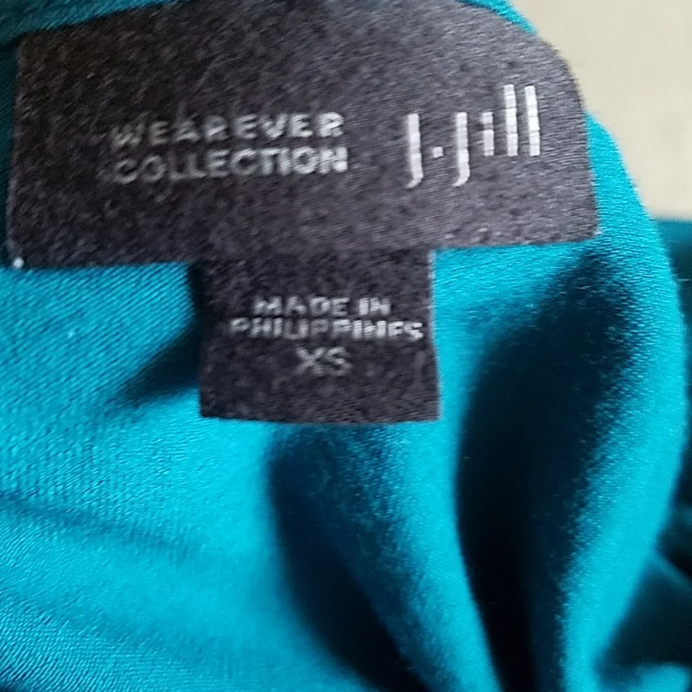 j. jILL, Teal, top, sleeveless, round neck, size XS - Picture 6 of 6